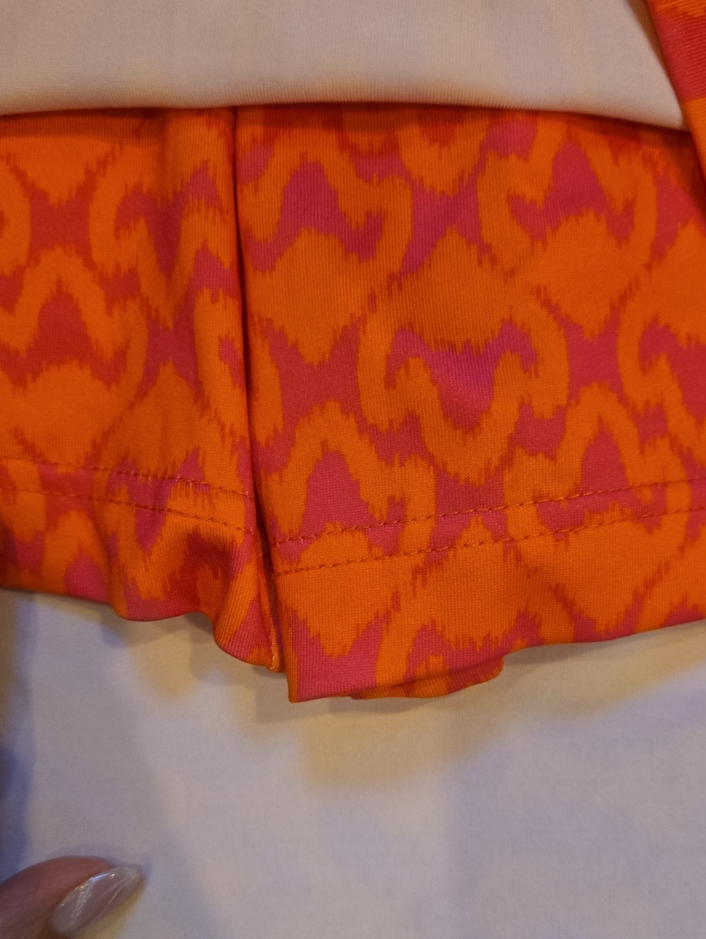 Gretchen Scott Pink/Orange Design Print Silky Leisure Skort - Picture 6 of 9